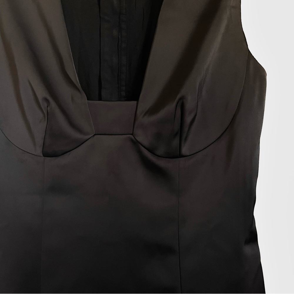 Anthropologie Sleeveless Square Neck Shift Mini Dress in Dark Brown Size 6 NWT - Picture 8 of 12